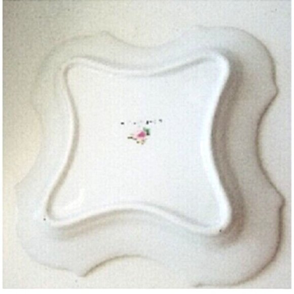 Rosebud I. GODINGER & CO Square Scallop Plate 6 " Bread Dessert Discontinued - Picture 2 of 5